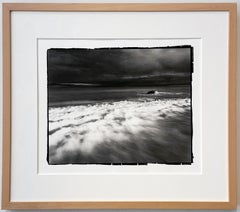 "Ocean Clouds", Contemporary Landscape, Wave, Water, Black and White Photograph