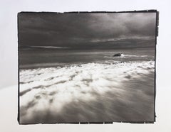 "Ocean Clouds", Contemporary Landscape, Wave, Water, Black and White Photograph