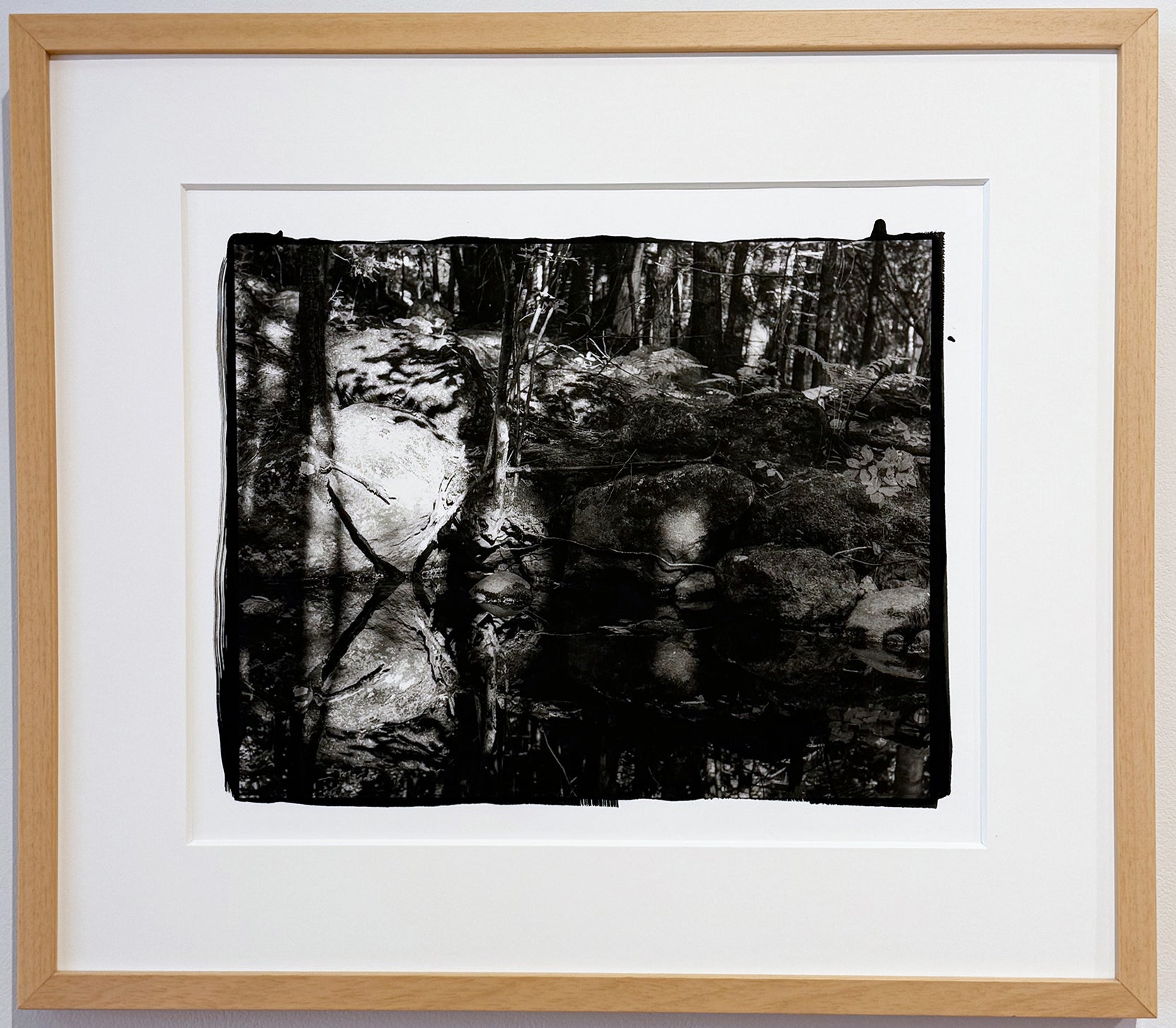 "Afternoon Light", Contemporary Landscape, Rocks, Black and White Photograph