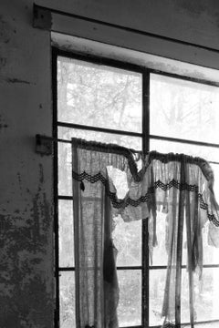 "Tattered II", Contemporary, Urbex, Abandoned, Dark, Black and White Photograph