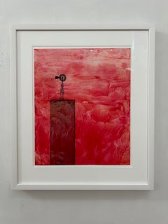 "Mulino a vento", Arte contemporanea, Rosso, Nero, Pittura a encausto e a olio
