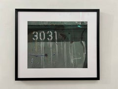 "Dumpster 3031", Contemporary, Green, White, Brown, Rust, Black, Pastel Drawing