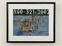 "Dumpster 3213002", Contemporary, Blue, Black, White, Rust, Pastel Drawing