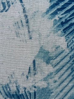 „Soaring“, Zeitgenössisch, Bogen, China, Blau, Cyanotypie auf Leinen