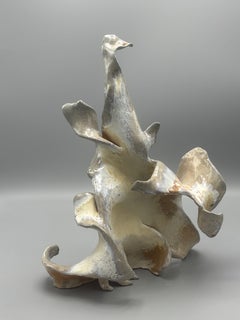 «Vestige», Contemporáneo, Gestual, Cerámica, Azul, Crema, Amarillo, Beige, Escultura