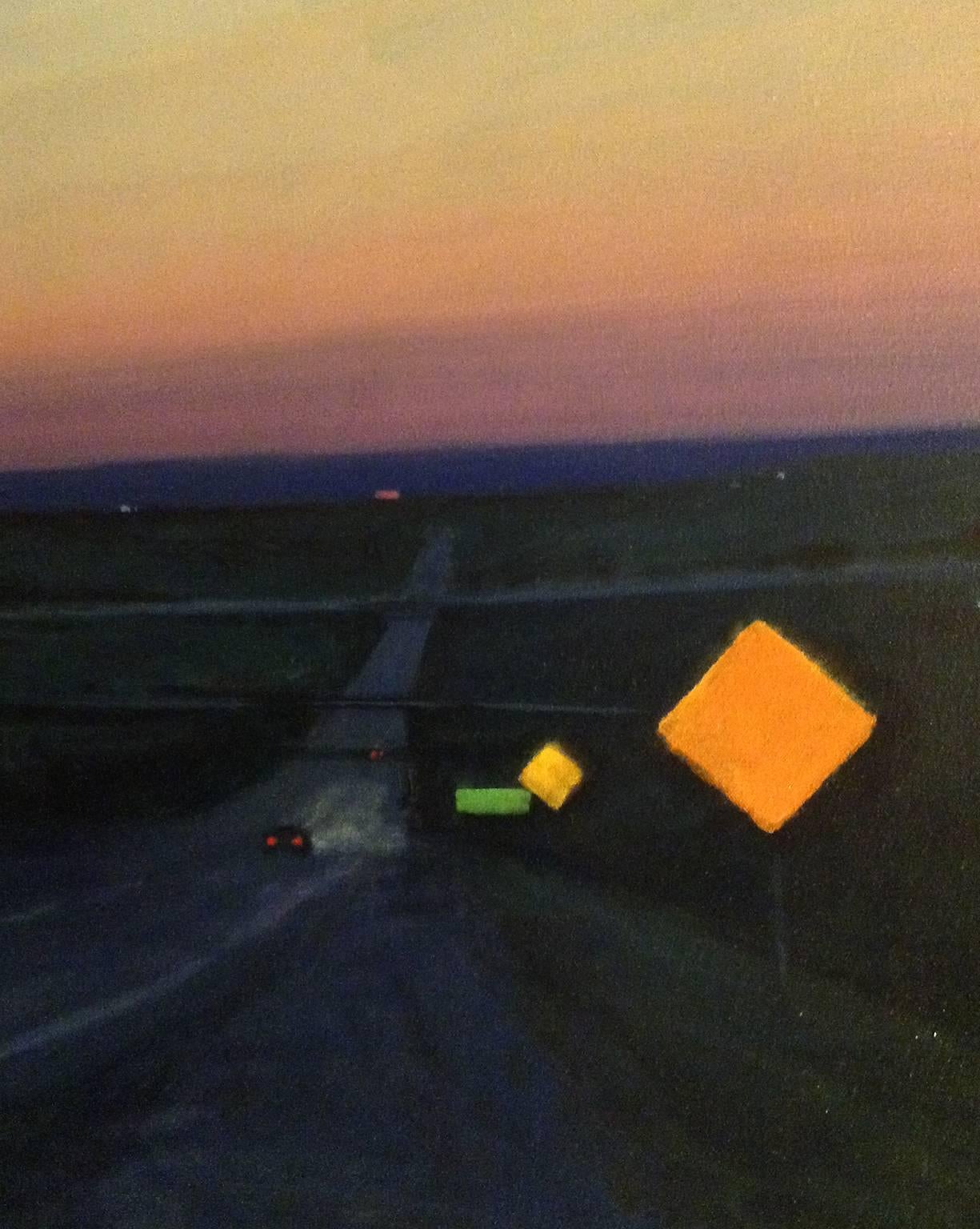 Highway at Dusk - Painting by Roy Perkinson