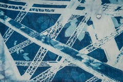 "Harbor Bridge 3", Contemporary Landscape, Sidney, Blue, Cyanotype Photograph