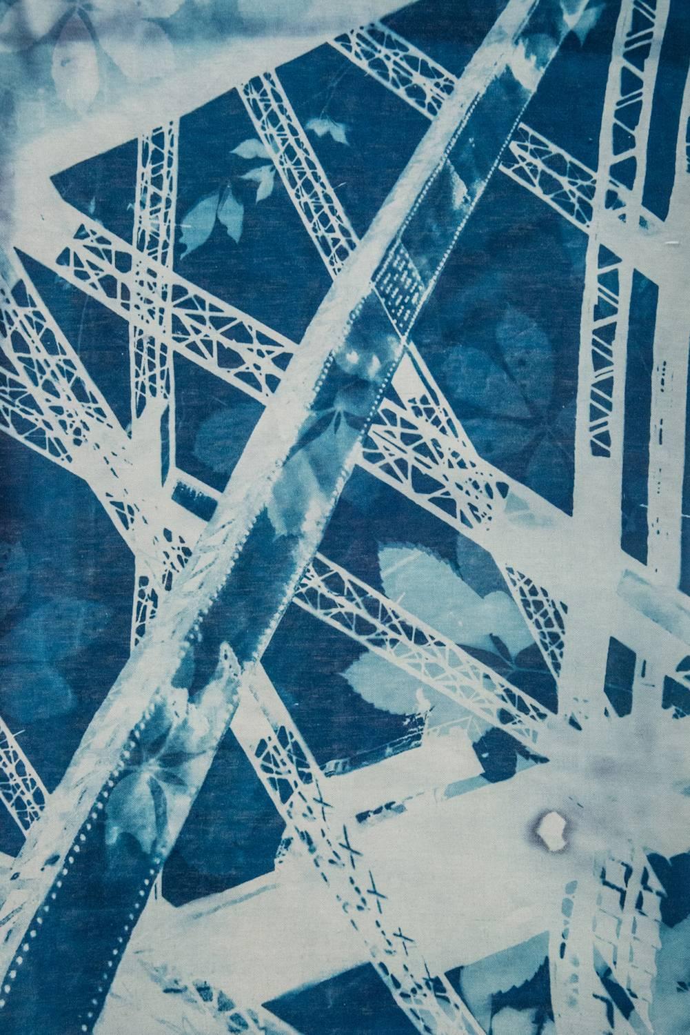 "Harbor Bridge 3", contemporary, landscape, Sidney, blue, photograph, cyanotype