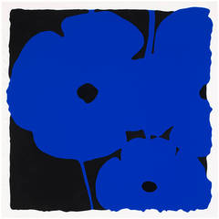 Donald Sultan, Poppies, June 6, 2011 (Blue)