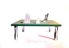 Glass Table with Objects