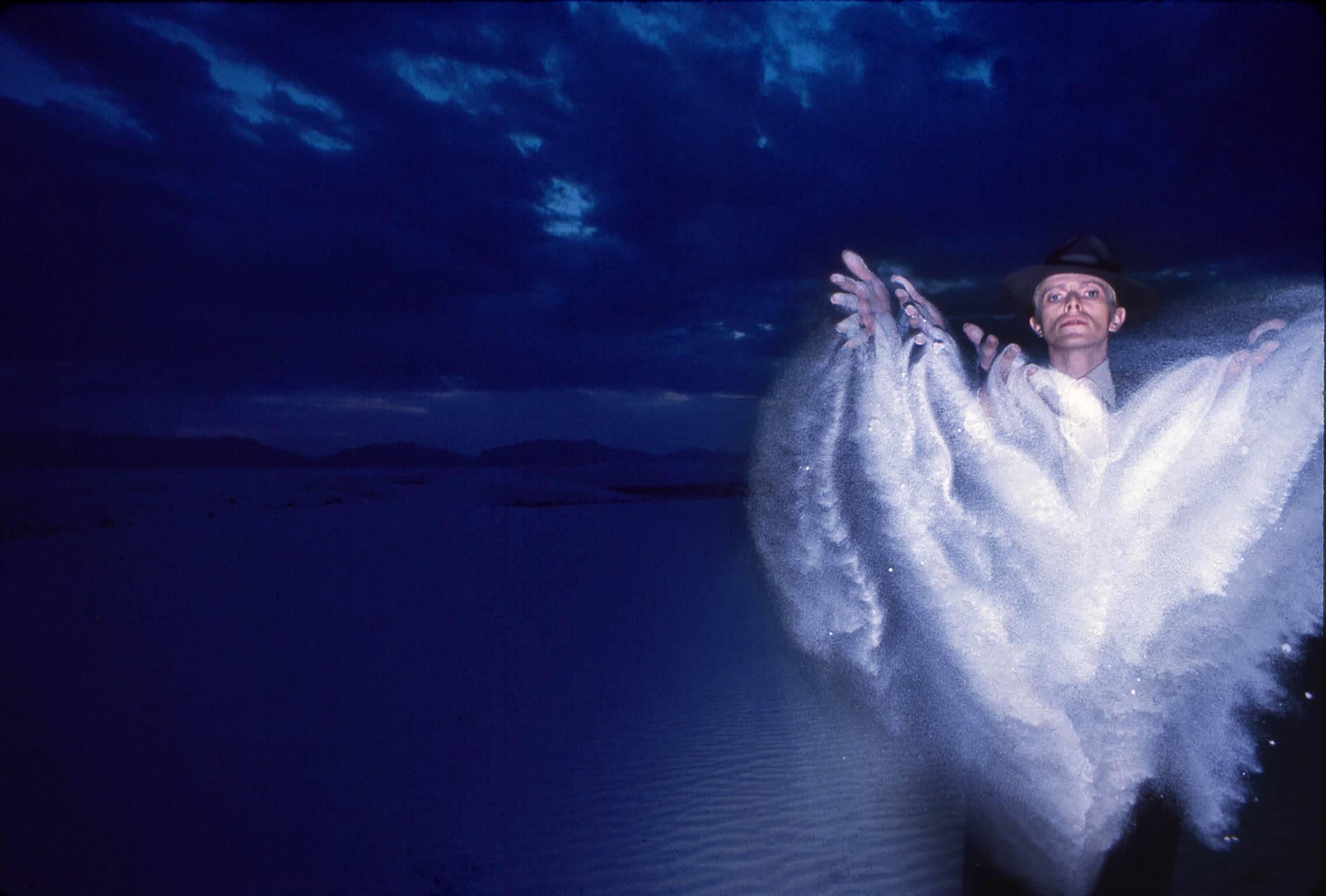 Brian Duffy Color Photograph - David Bowie, Thin White Duke #4 – White Sands, New Mexico, 1975