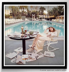 Faye Dunaway, Beverly Hills Hotel, 1977 by Terry O'Neill (Signed by Dunaway)