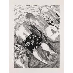 Untitled (Bathers 2) Woodcut Print by Fang Lijun 6