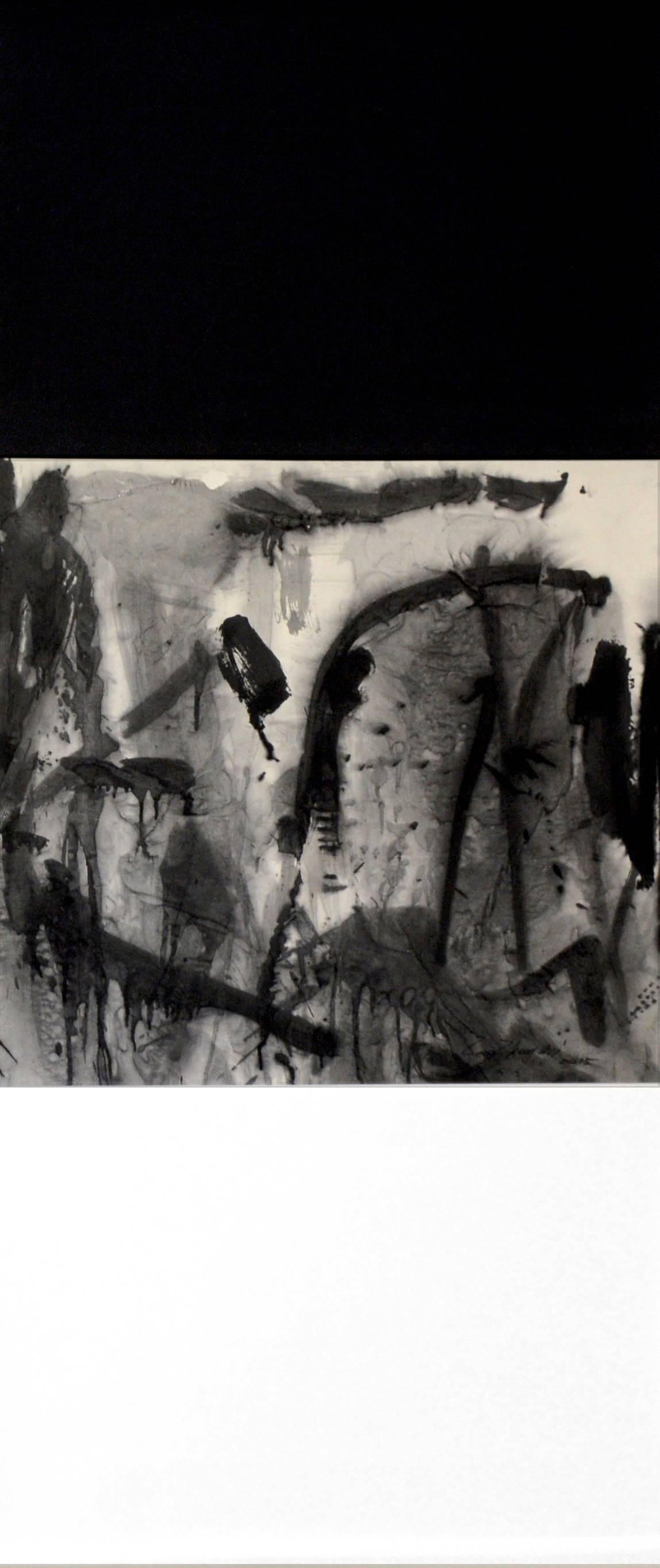 Occupying the esthetic confluence between traditional Chinese Ink painting and Western abstract expressionism, Lan Zhenghui’s work reinvents both. He lets the ink follow and discover its own momentum in bold, kinetic, strokes. He has liberated ink