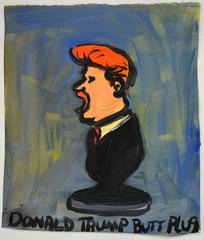 Donald Trump Butt Plug, Small Painting on Paper by Jeffrey Hargrave