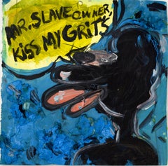 Kiss My Grits, Small Painting on Paper by Jeffrey Hargrave