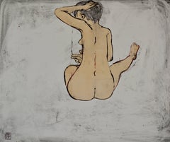 Ciggie, Nude Monotype by Jim Peters