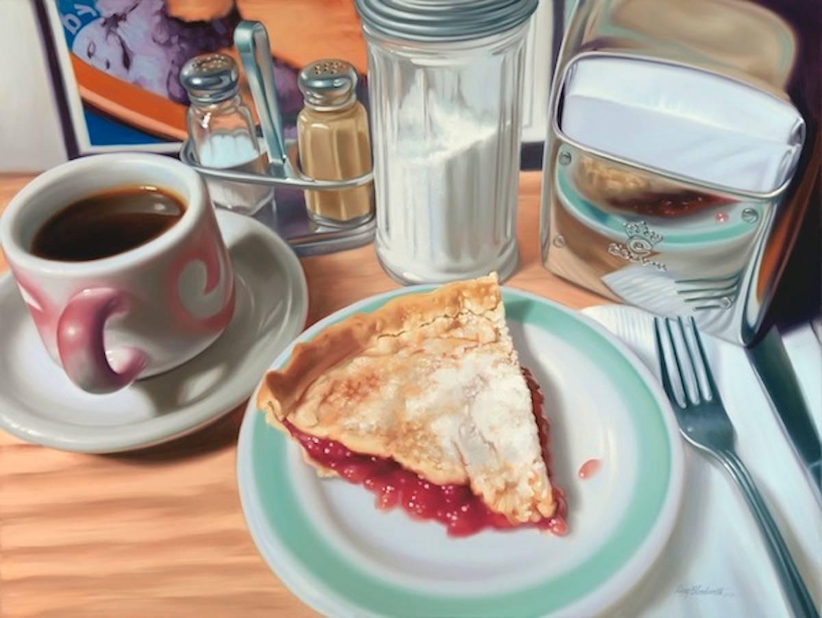 Doug Bloodworth Still-Life Print - Diner Pie Signed and Numbered Framed Limited Edition on Canvas