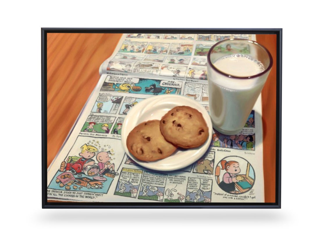 Doug Bloodworth Still-Life Print - Cookies and Milk