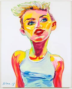 Miley Cyrus by Philip Burke Original Oil Painting