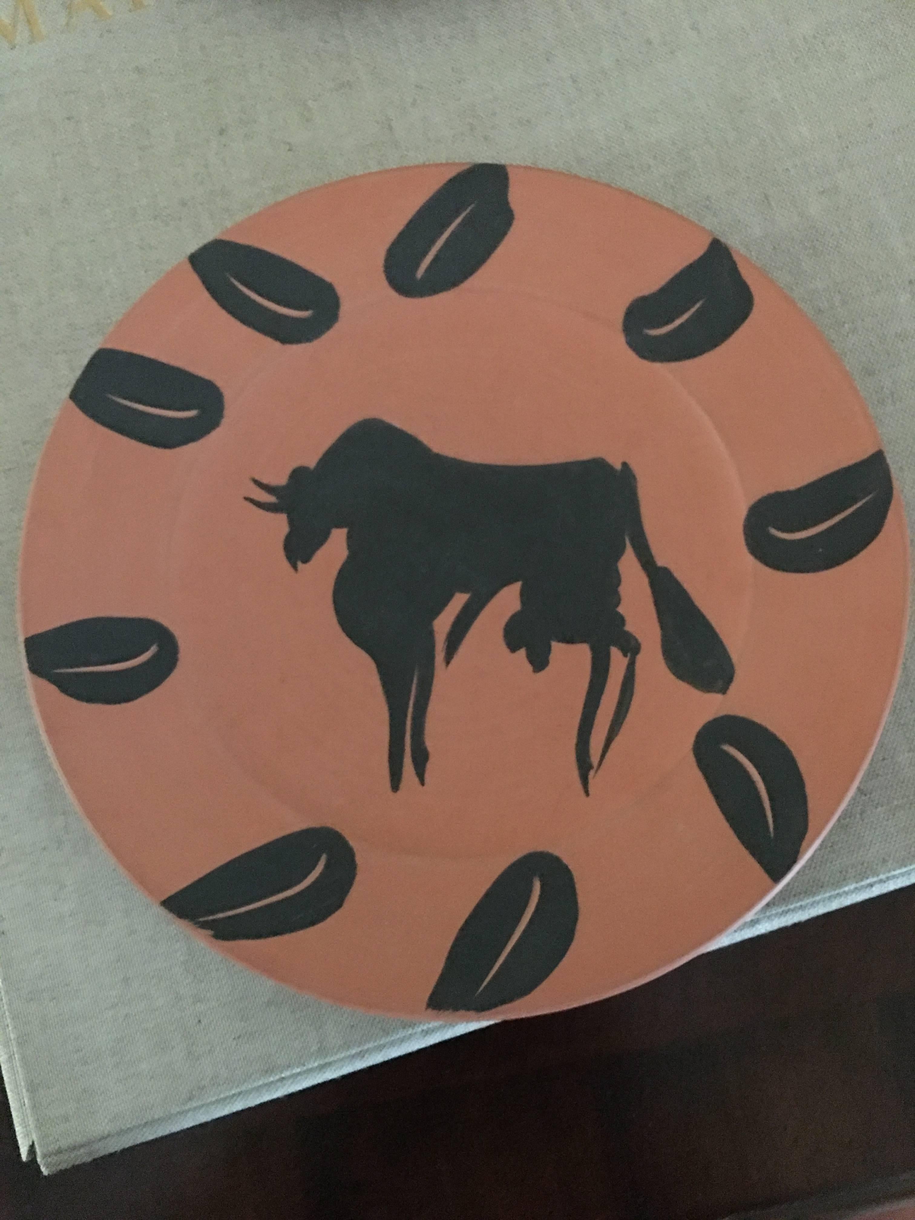 Bull Rim With Leaves Ramie 394 Picasso Ceramic Madoura 