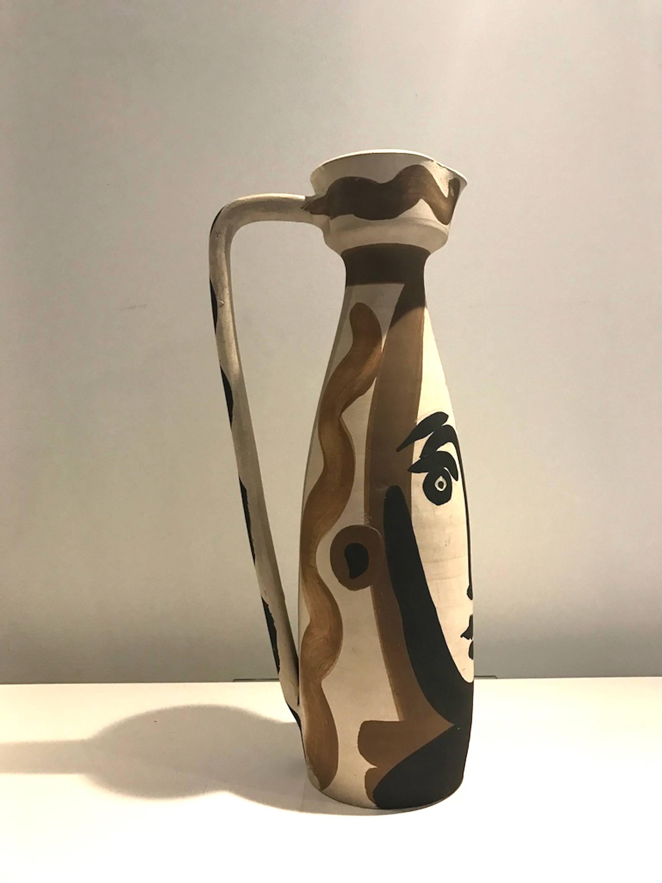 Ramie 288 Picasso Madoura Ceramic Visage - Sculpture by Pablo Picasso
