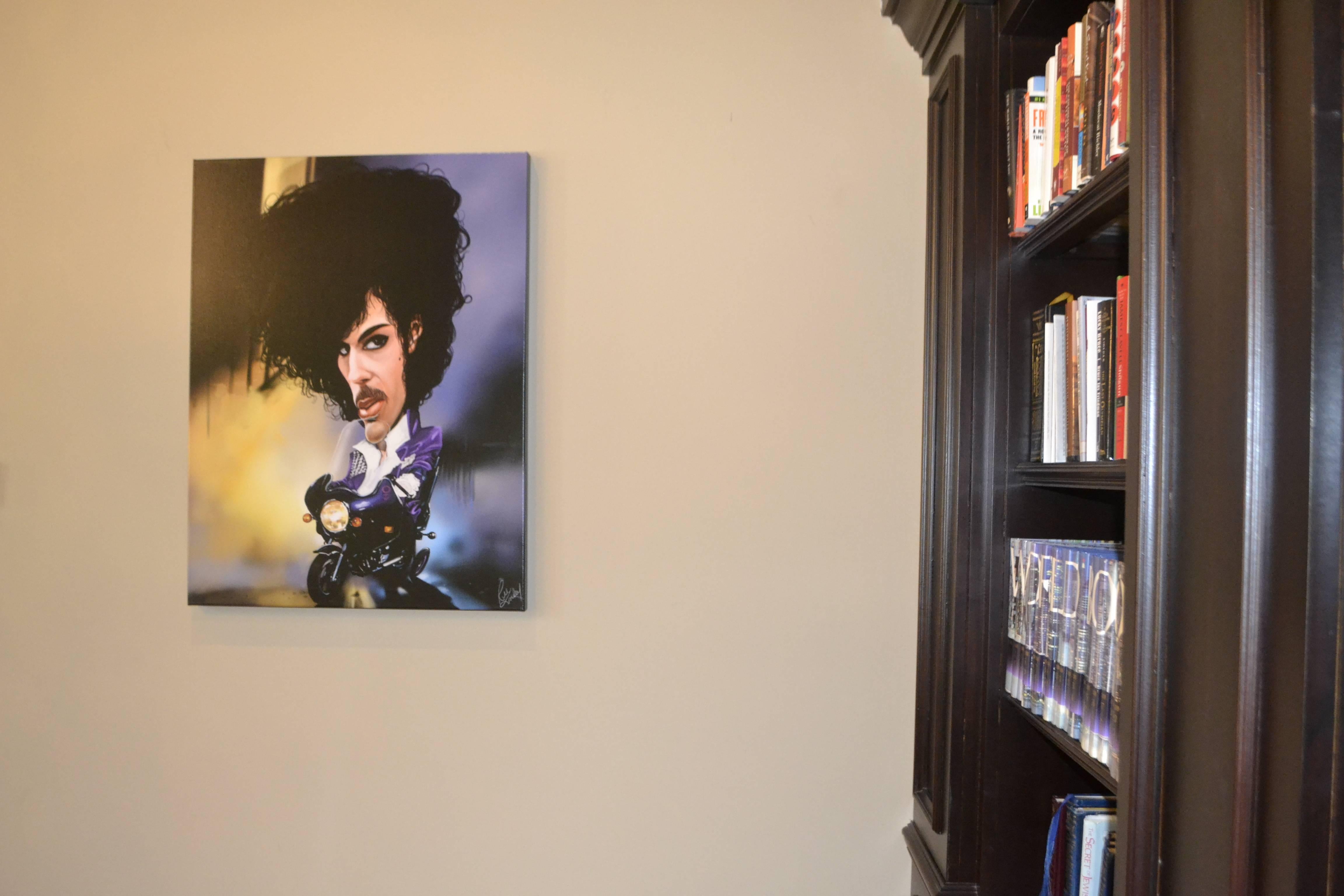 Prince Purple Rain 9 x 12 Limited Edition on Canvas - Pop Art Print by Rich Conley