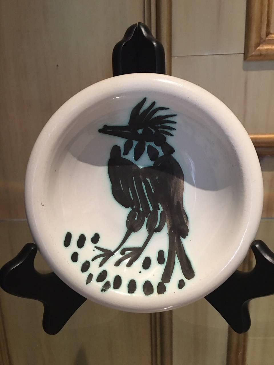 Ramie 173 Oiseau a la Hoppe Picasso Madoura Ceramic