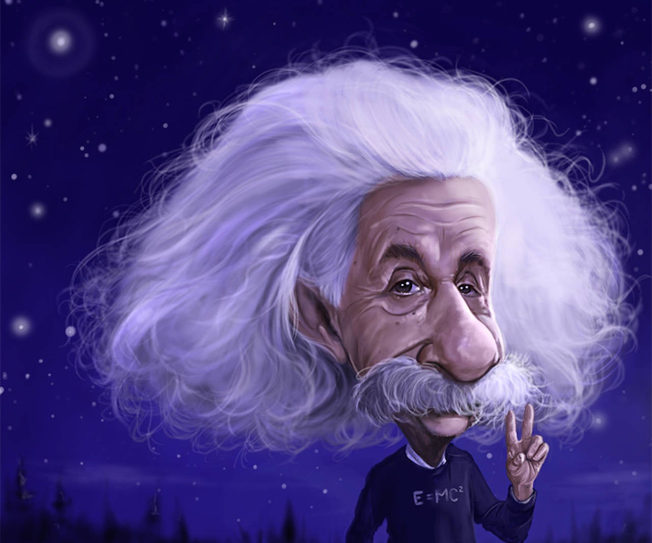 Rich Conley Portrait Print - Albert Einstein Small Version