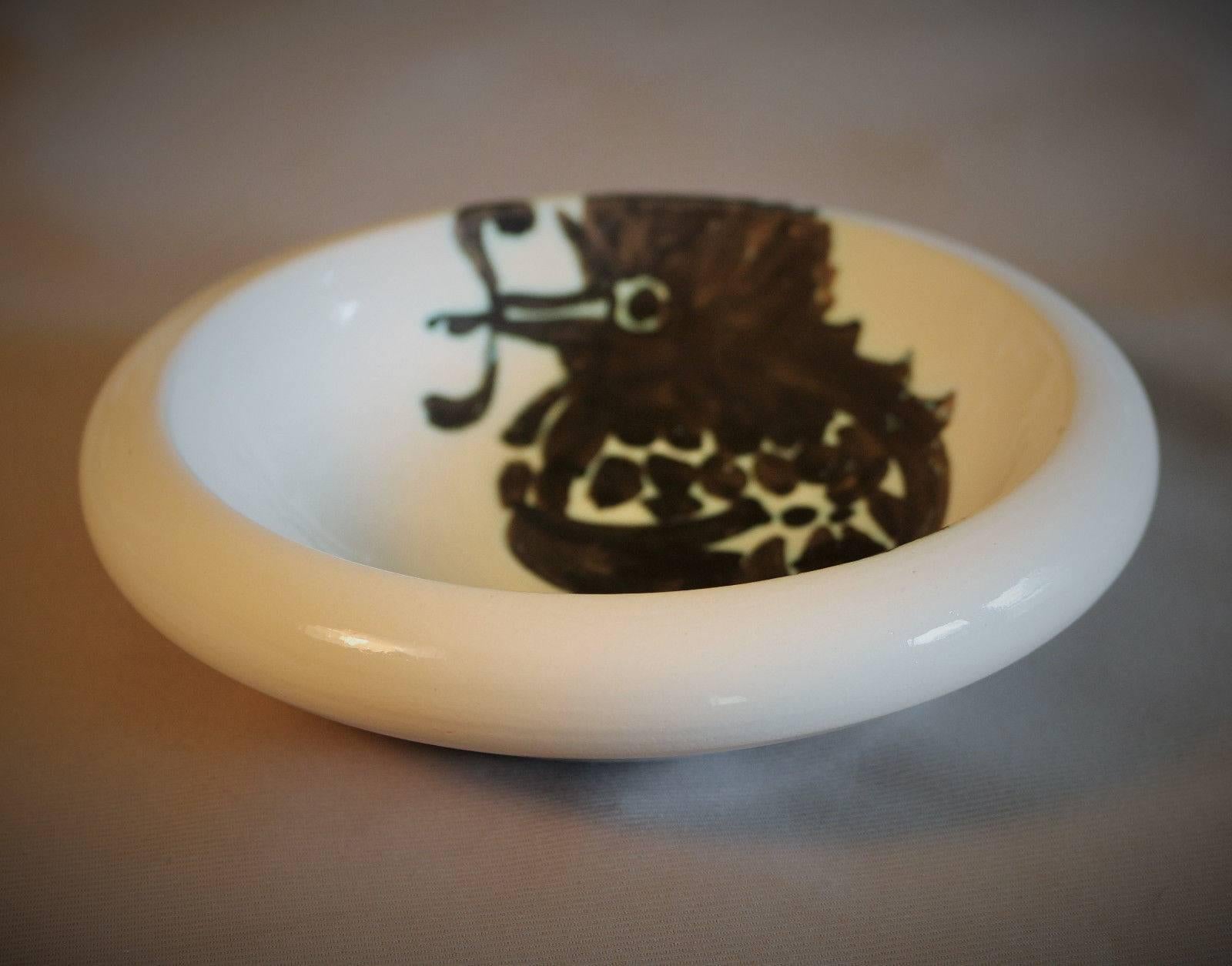 Oiseau Au Ver Ramie 172 Picasso Madoura Ceramic - Sculpture by Pablo Picasso