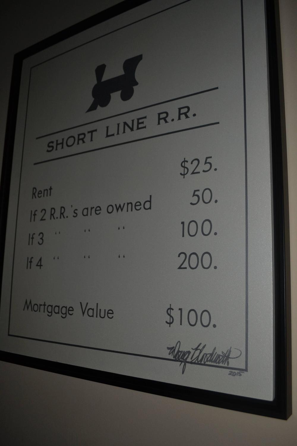 Doug Bloodworth - Short Line Rail Road Monopoly Card Hand-Painted ...
