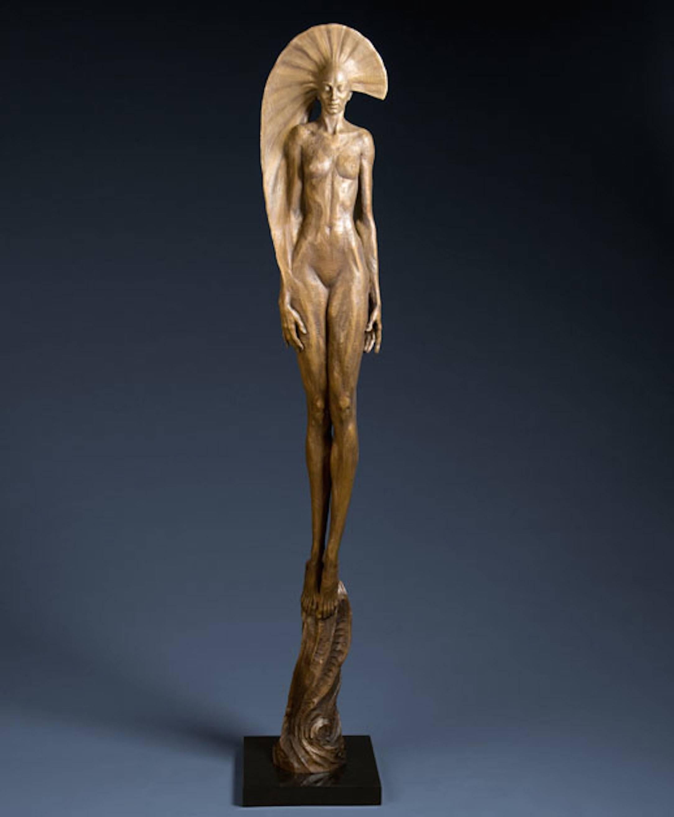 Kraig Varner Figurative Sculpture - "Sun Goddess" Bronze Sculpture by Kraig Vaner