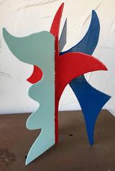 Abstract In Blues and Red by David Hayes