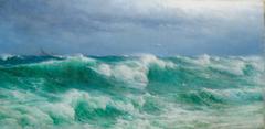 Crashing waves of the coast of Cornwall, England