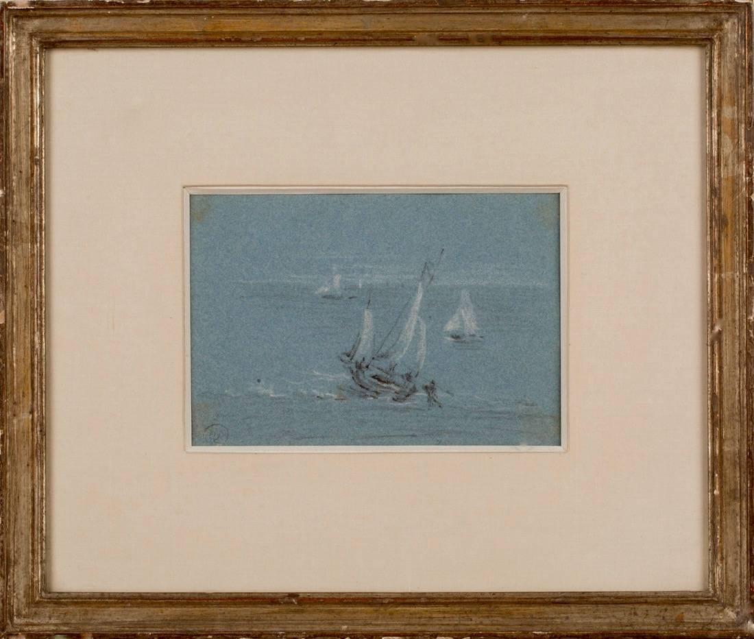 James Abbott McNeill Whistler Landscape Art - Ships at Sea