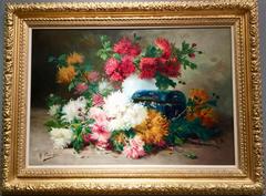 Antique French Still life of Flowers