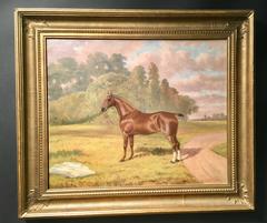English Chestnut Horse in a Landscape