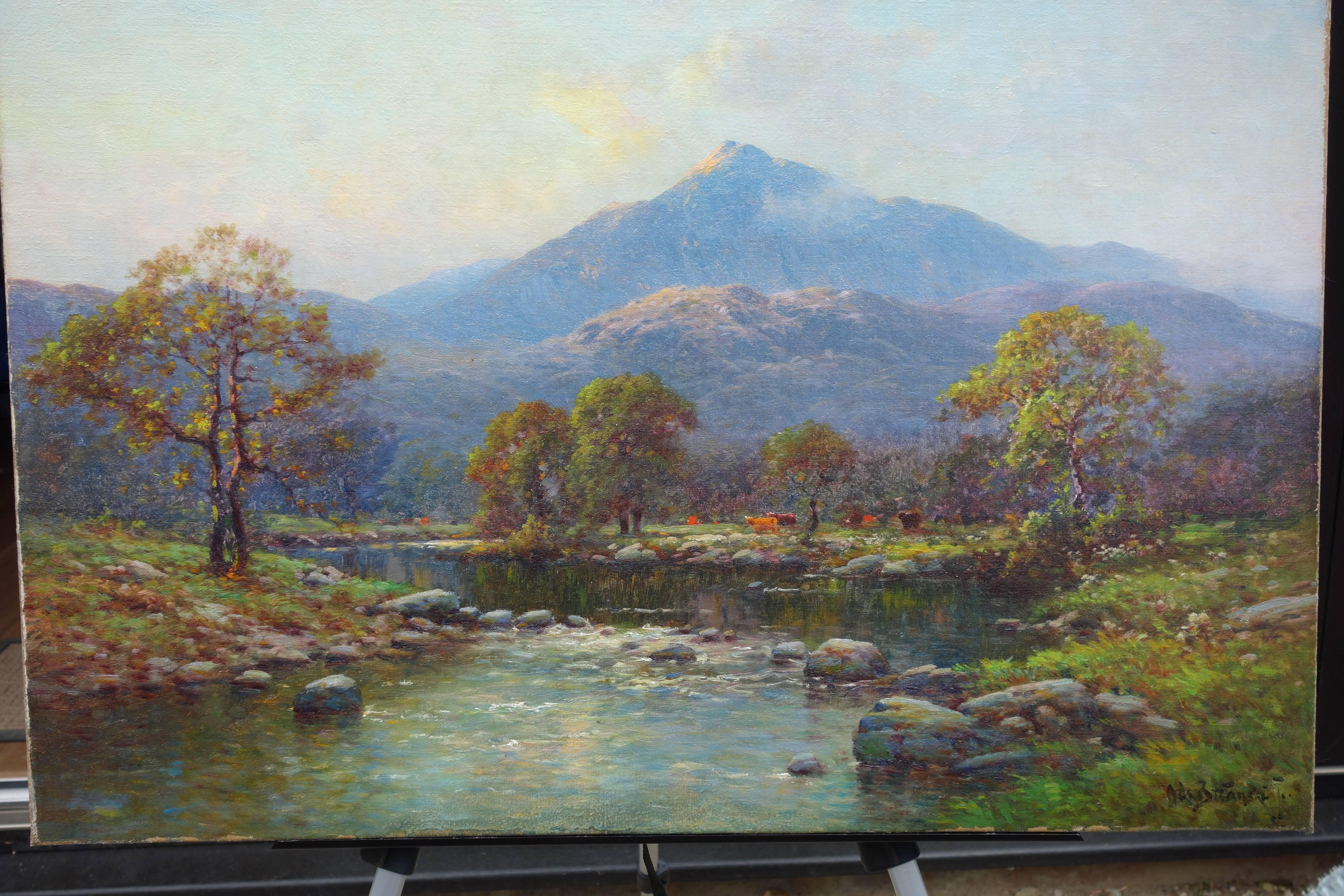 Alfred de Breanski Jnr. Landscape Painting - Scottish Highland River Landscape