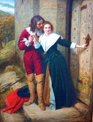 English Victorian scene of Romeo and Juliet in Cavalier costume