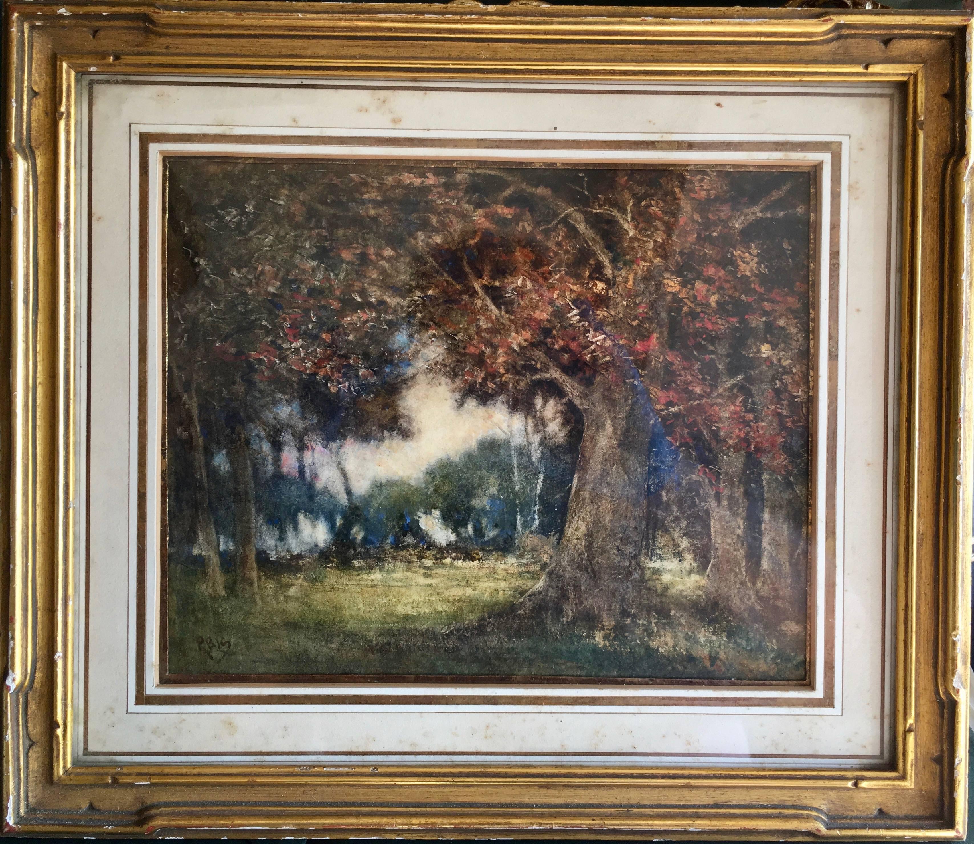 Beatrice Lawrence Smith Landscape Painting - Extensive English wooded landscape