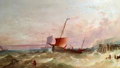 English fishing vessels in a Rough Sea