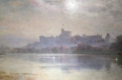 Windsor Castle from the River Thames in England