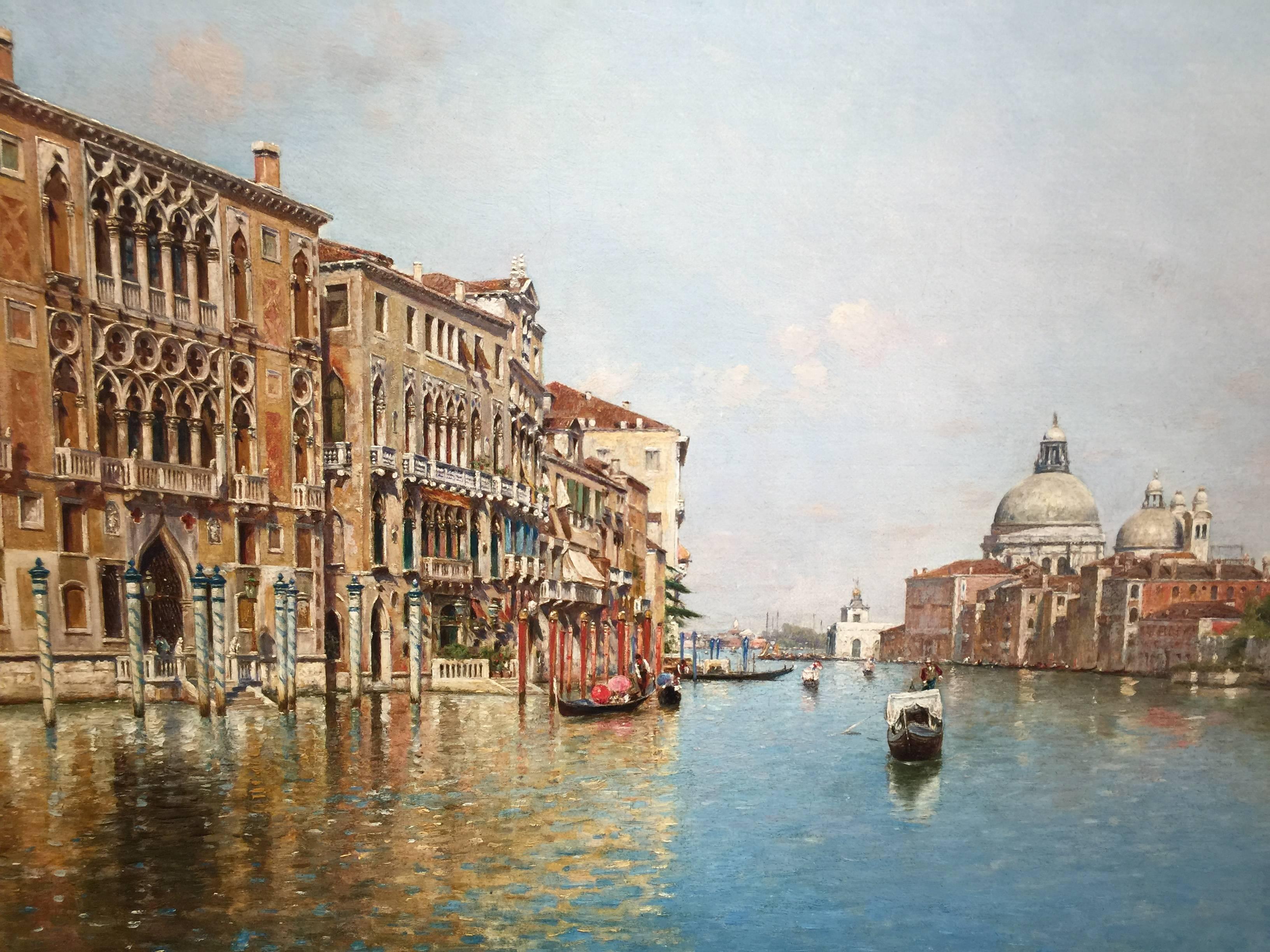 The Grand Canal, Venice, Italy - Painting by Raphael Senet Y Perez