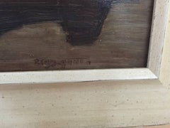 English Gray Hunter in a stable