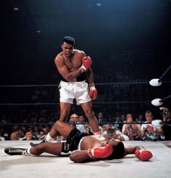 Muhammad Ali schlägt Liston durch KO, Farbfotografie, Kunstdruck