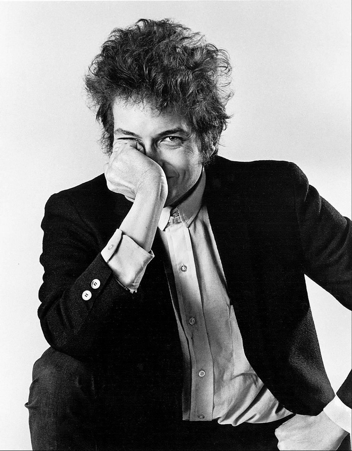 Daniel Kramer Portrait Photograph - Bob Dylan Hand to Face, NYC