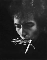 Bob Dylan with Cigarette in Harmonica Holder, Philadelphia, PA