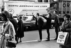 Bob Dylan, Peter Yarrow & John Hammond Jr. Hailing Taxi, NYC