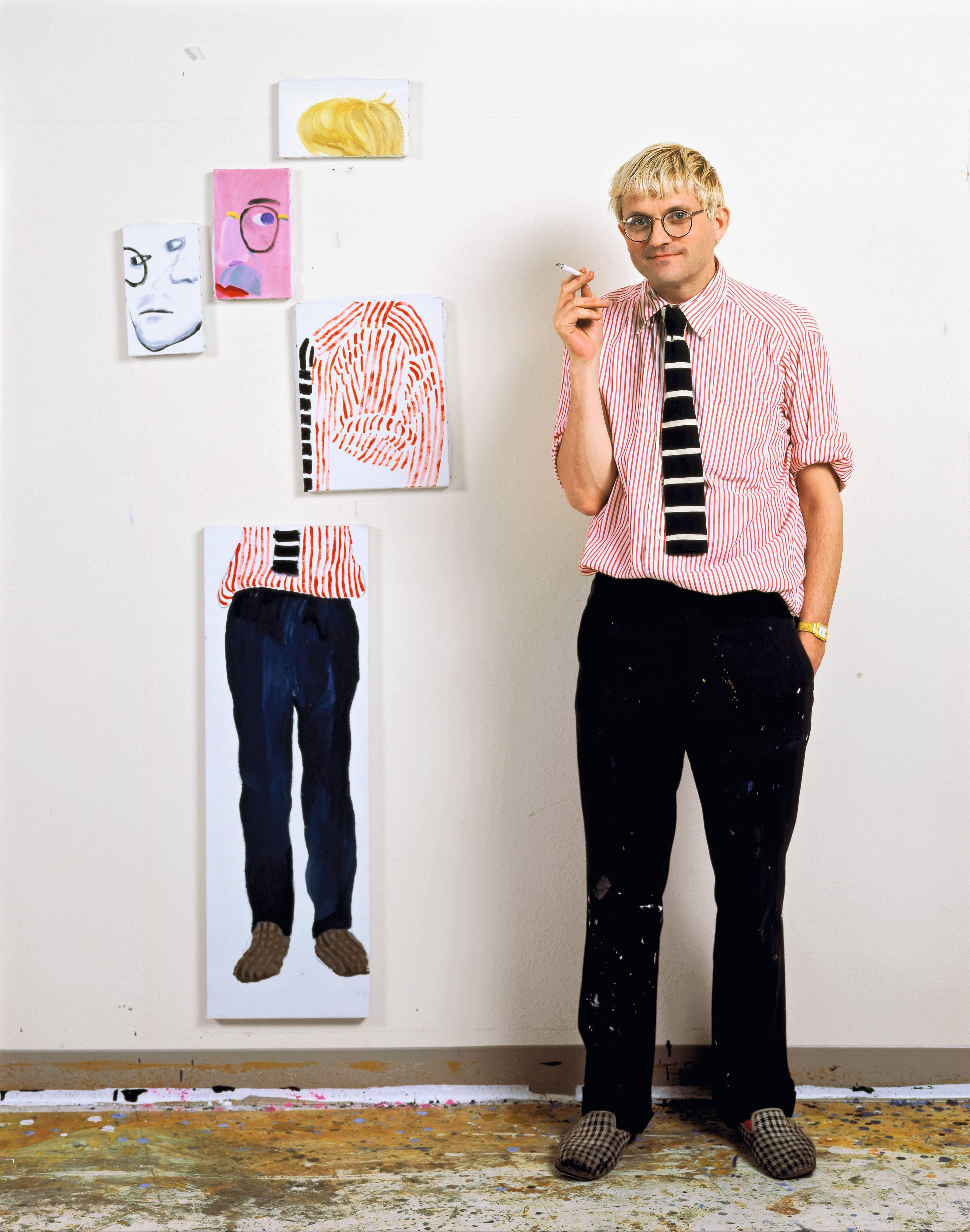 Jim McHugh Color Photograph – David Hockney in the Studio (Los Angeles), Farbfotografie