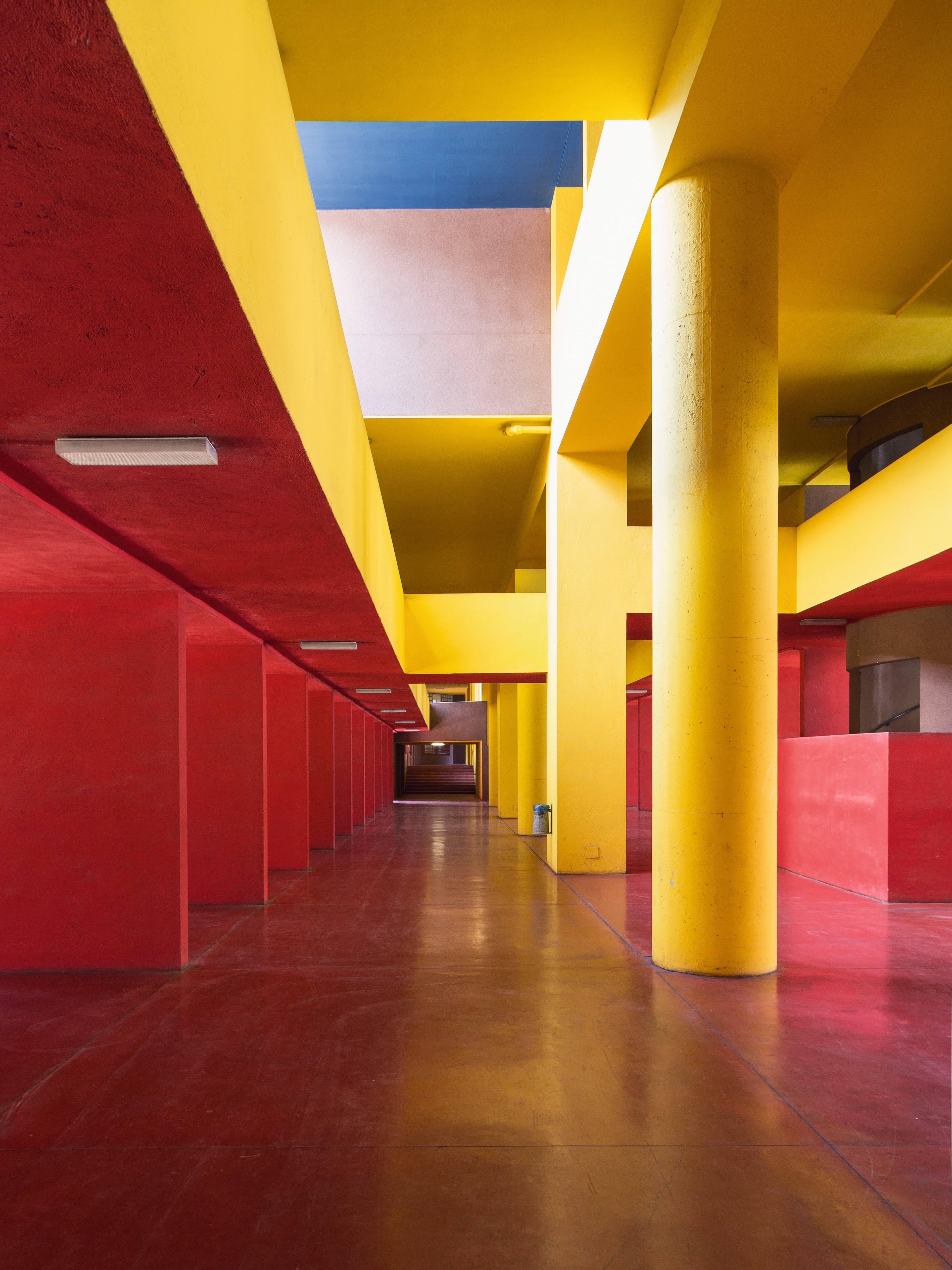 Delfino Sisto Legnani Color Photograph - Ingressi di Milano. via Francesco Cilea 106, Interior Architecture Photography